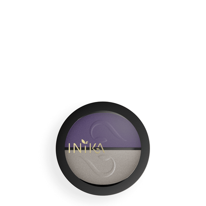 Pressed Mineral Eye Shadow Duo (Purple Platinum) | INIKA Organic | 01