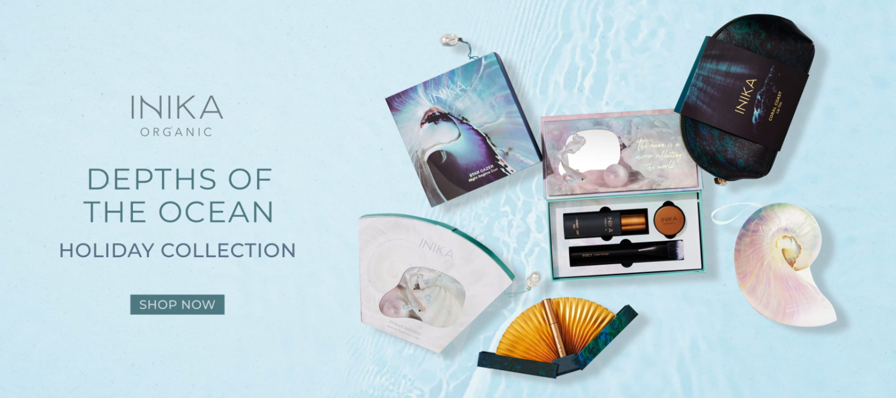 Depths of the Ocean | Limited Edition Holiday Collection | INIKA Organic | Desktop Banner