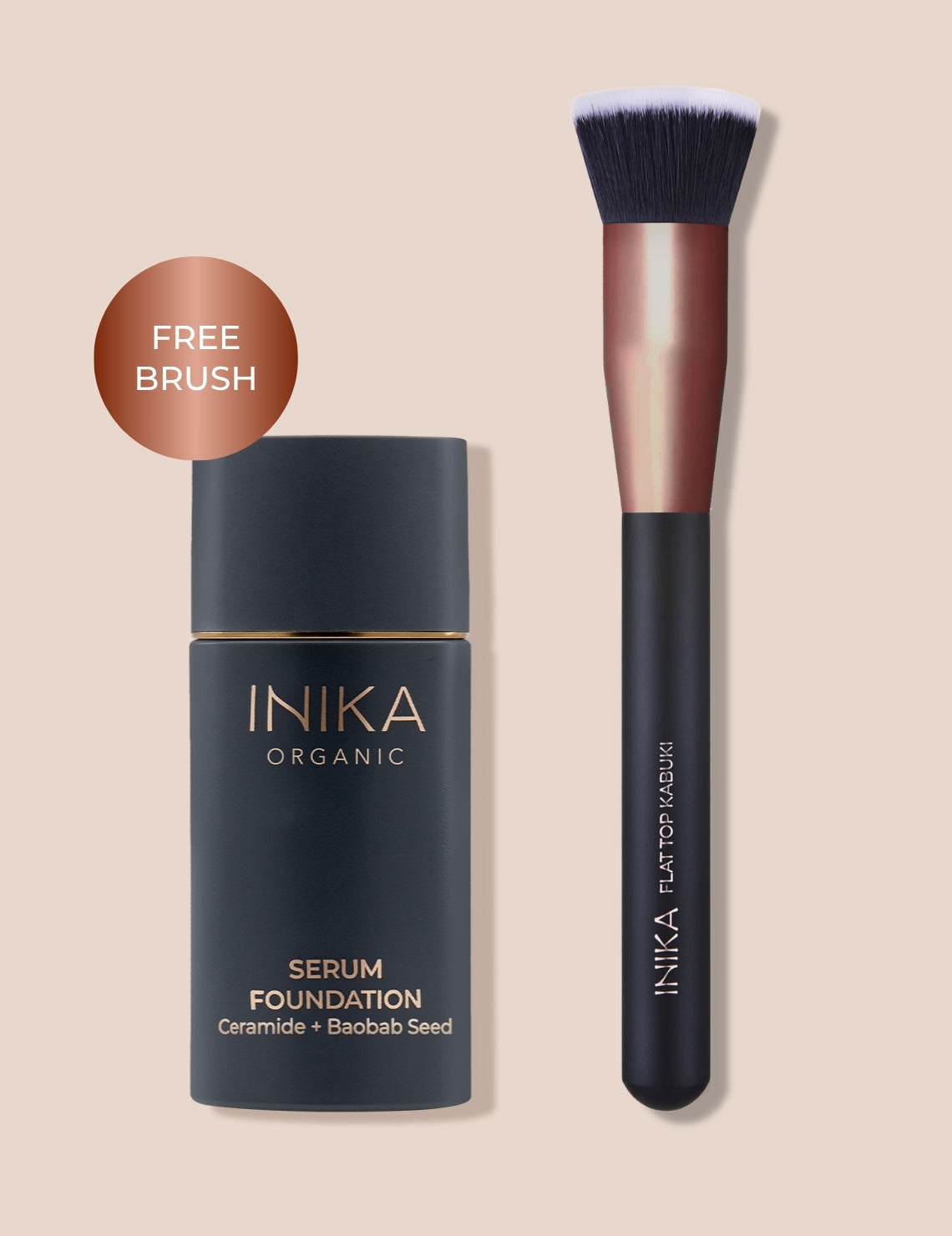 INIKA Organic Serum Foundation + FREE Brush